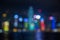 Blur image of Hongkong city with circle bokeh