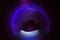 Blur neon purple arc glow lens flare tunnel effect