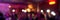 Blur night banner. DJ concert party. Dance silliuette. Musician shadow theater