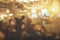 Blur people in restaurant. abstract bokeh in night party for background