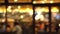 Blur people scene at restaurant on christmas festive night