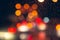 Blur rainy night bokeh city road romantic colorful