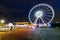 Blur rotate moving of Ferris wheel with lighting