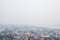 Blur Smoke from forest fires covered city