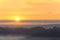 Blur Sunrise Background with mist.