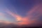 Blur sunset sky background. Blue sky with pink light background at sunrise. Sky cloud backgrounds. Sky clouds with wings shaped.