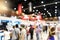 blur trade fair show exhibition hall for background