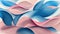 Blur waves abstract background pink blue curves AI generated