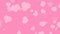 Blur white thousand hearts element on hard pink background