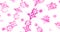 Blurred abstract background with pink holiday patterns.
