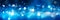 Blurred abstract blue bokeh background with defocused lights and stars. Generative AI