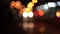 Blurred abstract bokeh of city nightlife street in Moscow. Urban scene