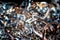 Blurred and Abstract images of Many scrap from industrial metal