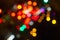 Blurred abstract pattern of colorfull bokeh lamp for background