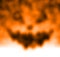 Blurred angry freaky evil pumpkin face