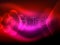 Blurred arrows in dark space. Neon pointers, glass glossy design, abstract shiny techno background, web banner