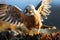 Blurred backdrop highlights male kestrel in flight, a scenic vision