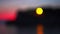 Blurred background of black yellow flashing beacon