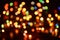 Blurred background, bokeh with colorful lights, holiday lighting