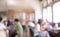 Blurred background image of coffee shop.blur group of people working at co-working space, casual style, , business, education conc