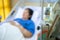 Blurred background of patient modern recovery room in hospital