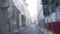 Blurred background plate of charming alley in North Beach San Francisco