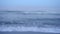 Blurred background sea in the evening at dusk