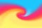Blurred blue pink and yellow colors twist wave colorful effect for background, illustration gradient in water color art swirl