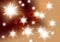 Blurred bokeh background, abstract brown-beige background with circles, highlights, light, star galaxy imagination, texture