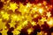 Blurred bokeh background, Golden shooting stars, yellow, brown,