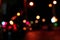 Blurred bokeh background, multicolored lights on dark, night, ci