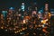 Blurred bokeh Chicago abstract cityscape