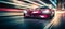 Blurred bokeh with colorful car tail lights and racing visuals for a dynamic automotive scene