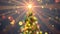 Blurred christmas tree shine