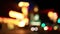 Blurred City Lights with Traffic Moving in Urban Downtown Reno Nevada.