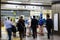 Blurred crowd of people at metro station in Tokyo, Japan. Metro