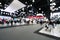 Blurred, defocused background of public event exhibition hall, business trade show concept