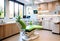 Blurred dental clinic background. Defocused interior of modern dental office