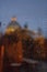 Blurred Dome of St Peters Basilica in Vatican City through raindrops on glass , Rome, Italy. Roman Catholic Church