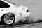 Blurred of drift car, Car wheel drifting and smoking