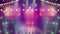 Blurred empty theater stage with colourful spotlights, abstract image of concert lighting  illumination background