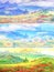 Blurred fields backgrounds.Set of summer landscapes.