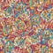 Blurred floral effect ikat vector texture. Modern mottled glitch flower Tropical variegated melange all over tile. Dense mottled