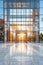 Blurred glass wall of modern business office building, perfect for corporate business concept