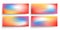 Blurred horizontal banners with soft red, blue and orange gradients.