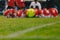 Blurred Horizontal Football Background. Football Team