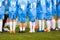 Blurred image background of football soccer team. Soccer match