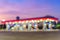 Blurred image of gas station with bokeh background