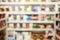 Blurred of kids toy store background. Natural bokeh shopping mall