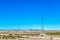 Blurred landscape of Bolivian desert in sunny day with blue sky Eduardo Avaroa Park, Bolivia